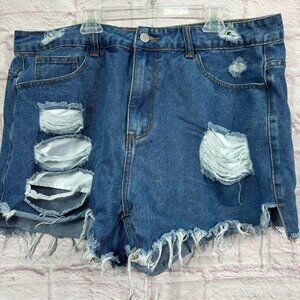 Shein Curve Denim Shorts Size 1XL